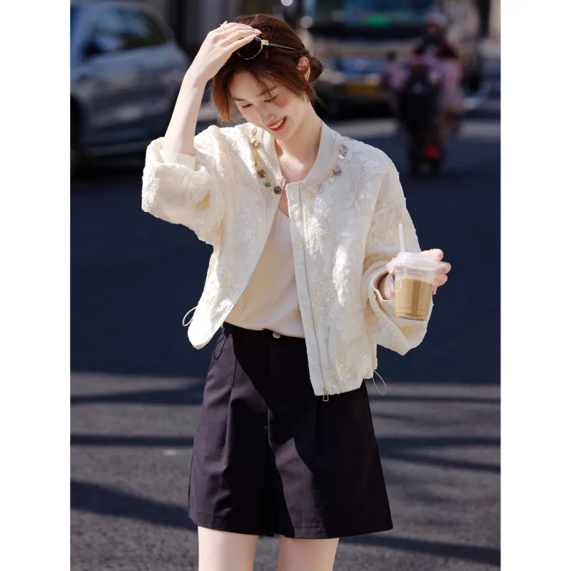 A Paradise For Awakening Cropped Coat Women's Beige-6