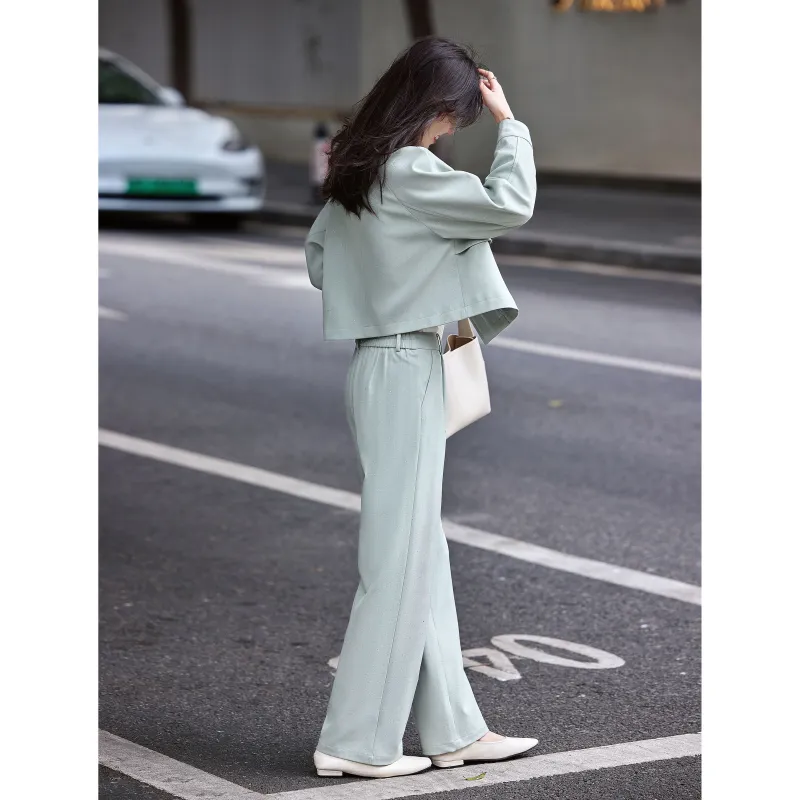 A Paradise For Awakening Casual Suit Women's Green-2