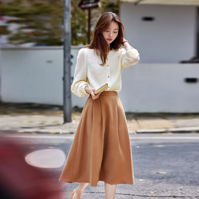 A Paradise For Awakening Skirt Set Women's Beige-3