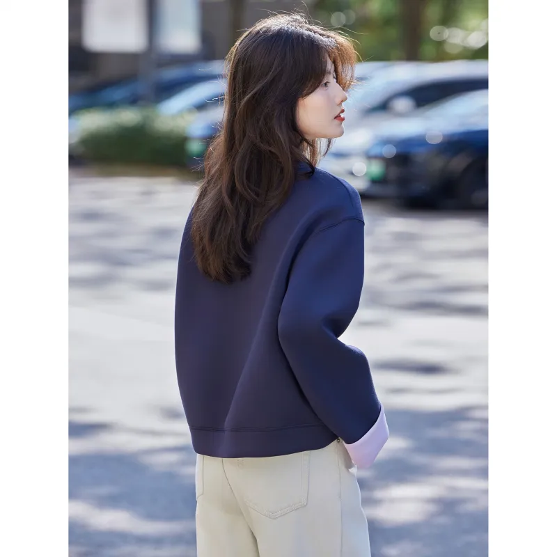A Paradise For Awakening Sweatshirt Women's Navy Blue-2