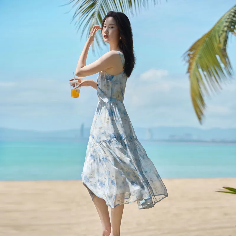 A Paradise For Awakening Slip Dress Women's Blue-7