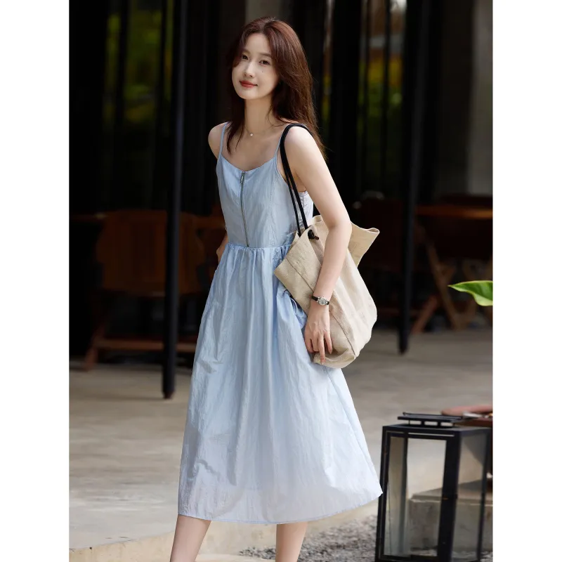 A Paradise For Awakening Slip Dress Women's Blue-3