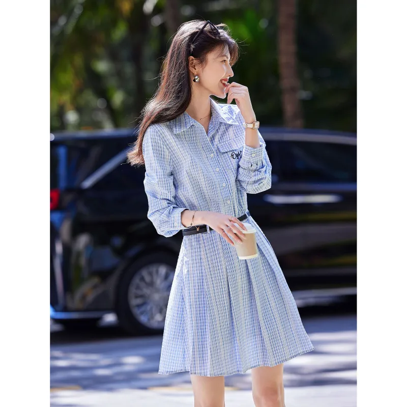 A Paradise For Awakening Long Sleeved Dress Women's Blue-5