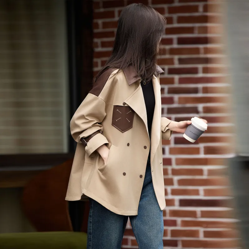 A Paradise For Awakening Trench Coat Women's Khaki-2