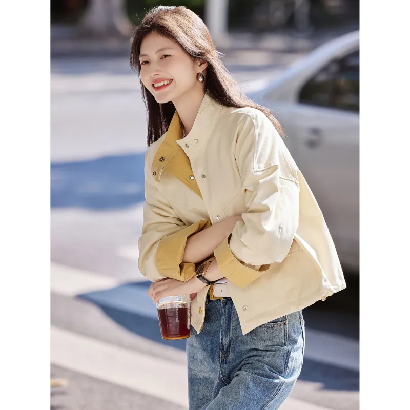 A Paradise For Awakening Jackets Coats Women's Beige-5