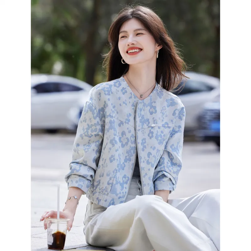 A Paradise For Awakening Jackets Coats Women's Blue-5