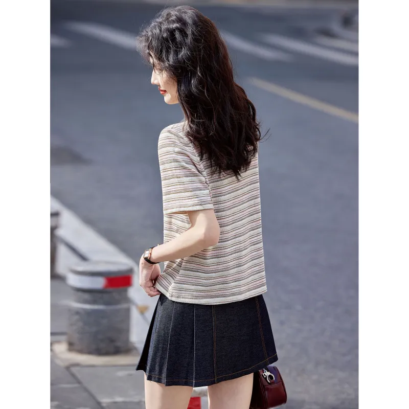 A Paradise For Awakening Skirt Set Women's Denim Blue-2