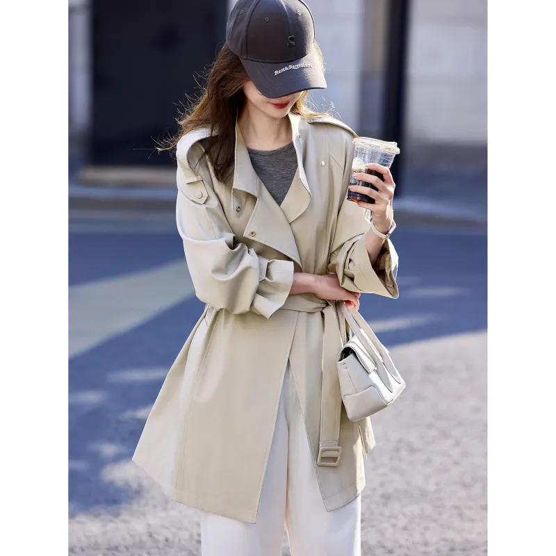 A Paradise For Awakening Trench Coat Women's-11