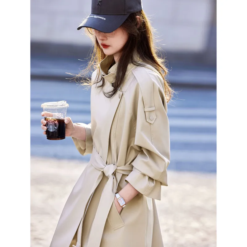 A Paradise For Awakening Trench Coat Women's-13
