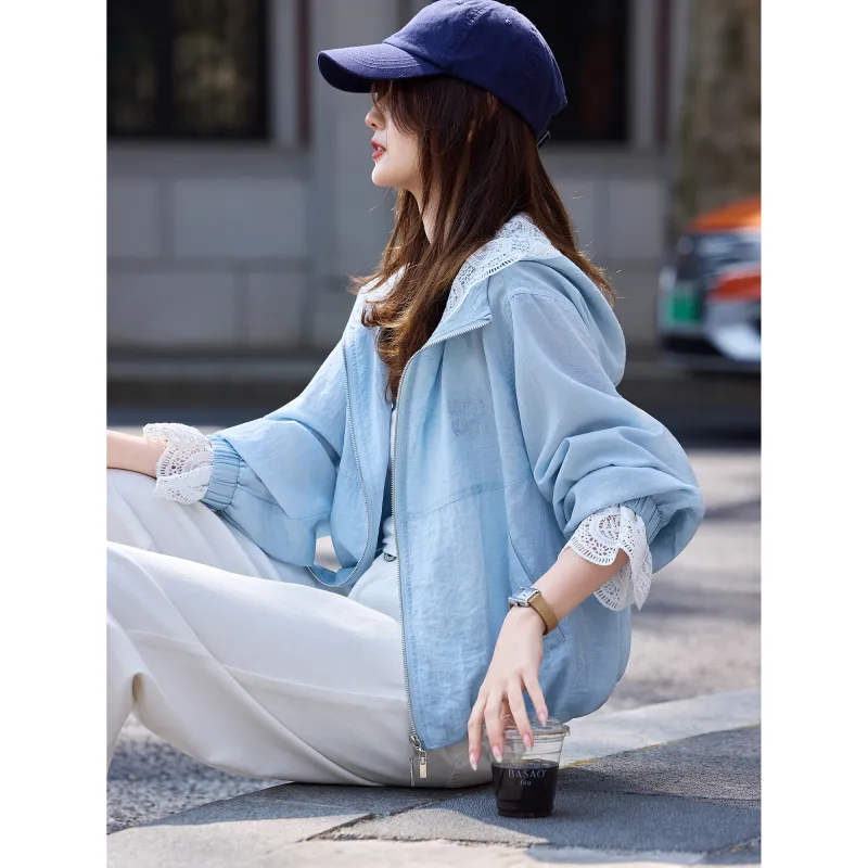 A Paradise For Awakening Jacket Women's Blue-6