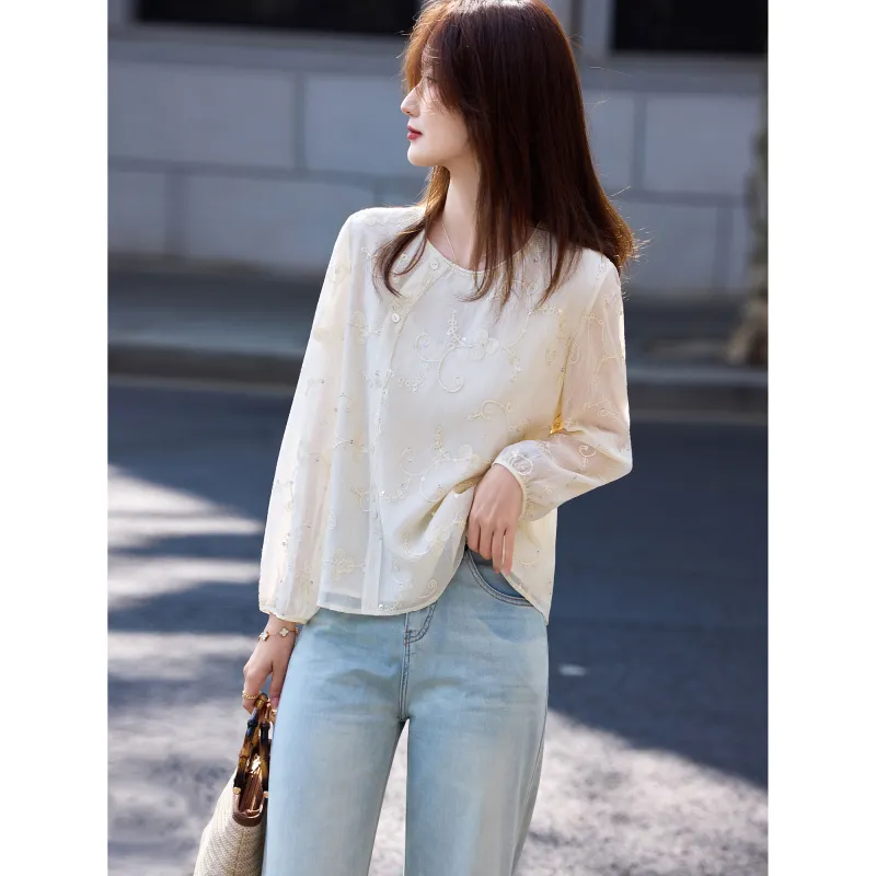 A Paradise For Awakening Chiffon Shirt Women's-2