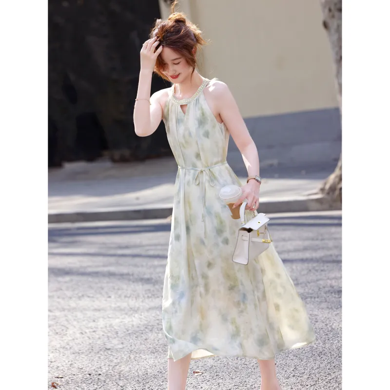 A Paradise For Awakening Sleeveless Dress Women's Green-2