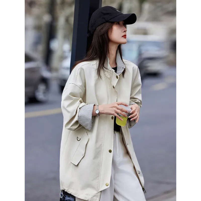 A Paradise For Awakening Trench Coat Women's-5