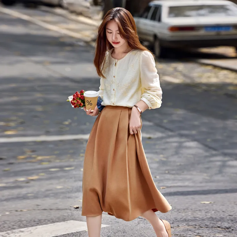 A Paradise For Awakening Skirt Set Women's Beige-10