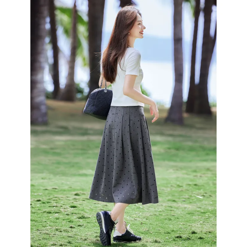 A Paradise For Awakening Skirt Set Women's Gray-2