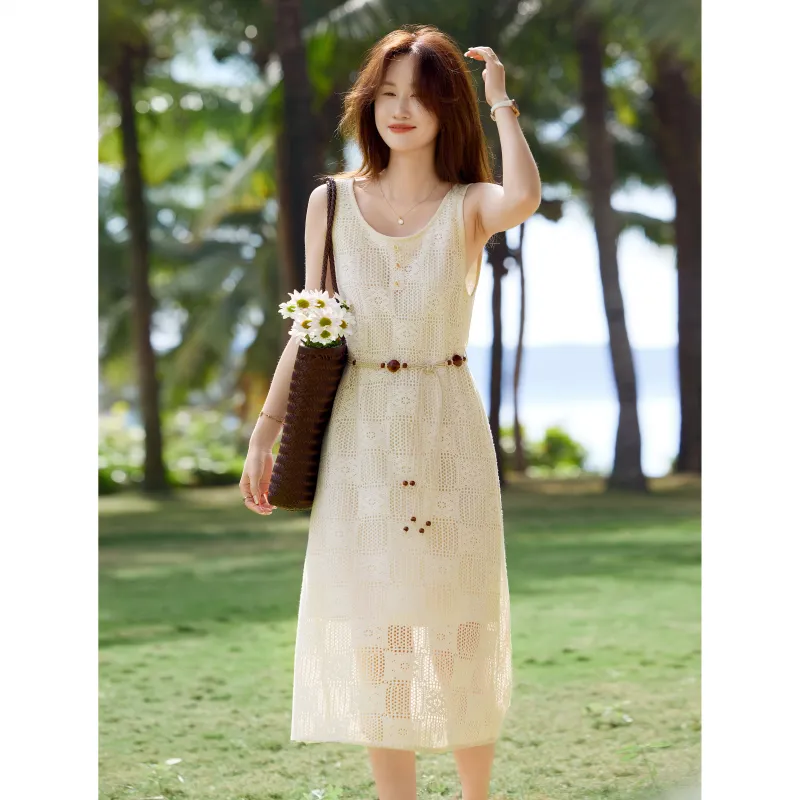 A Paradise For Awakening Slip Dress Women's Beige-3