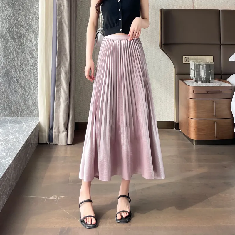 A Paradise For Awakening Casual Long Skirt Women's Purple-2