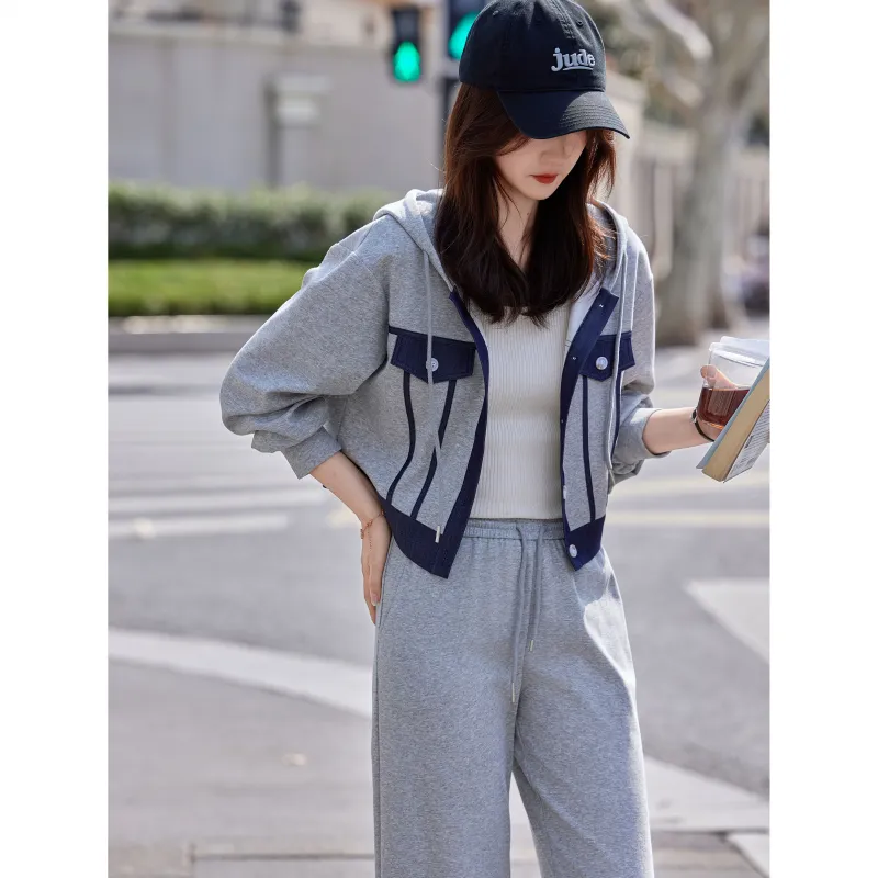 A Paradise For Awakening Casual Suit Women's Gray-5