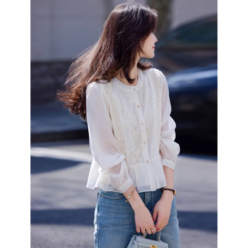 A Paradise For Awakening Shirt Women's Beige-6