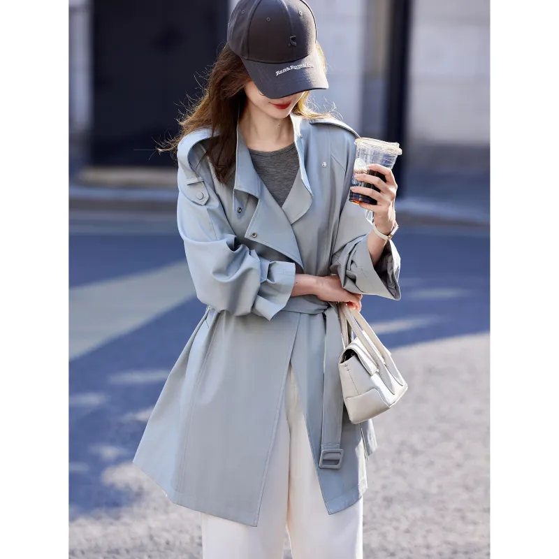 A Paradise For Awakening Trench Coat Women's-4