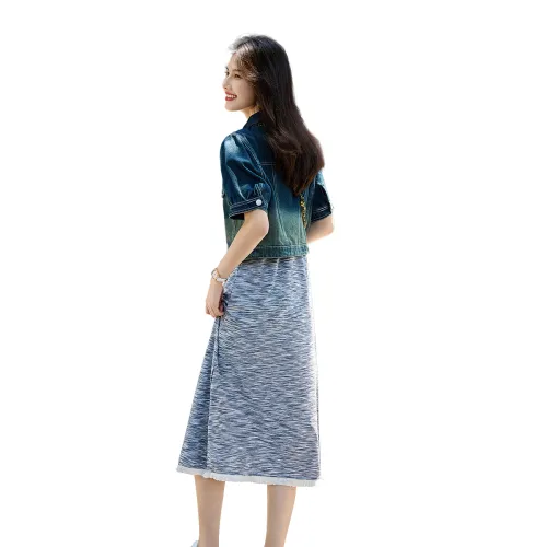A Paradise For Awakening Skirt Set Women's Denim Blue