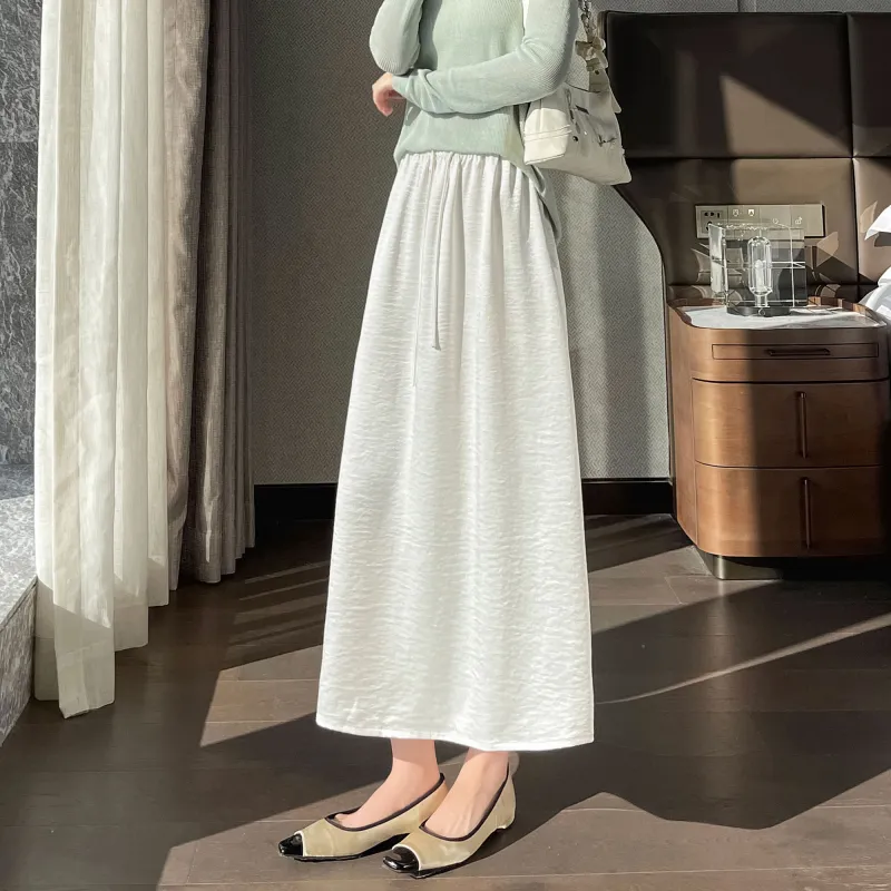 A Paradise For Awakening Casual Long Skirt Women's Apricot-6