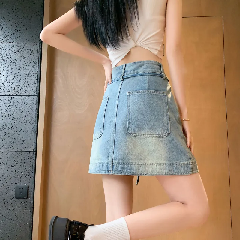 A Paradise For Awakening Denim Short Skirts Women's-5