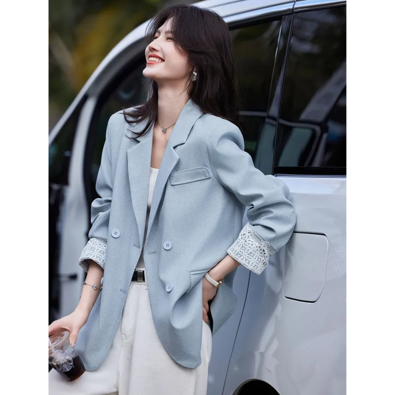 A Paradise For Awakening Business Suit Women's Blue-6