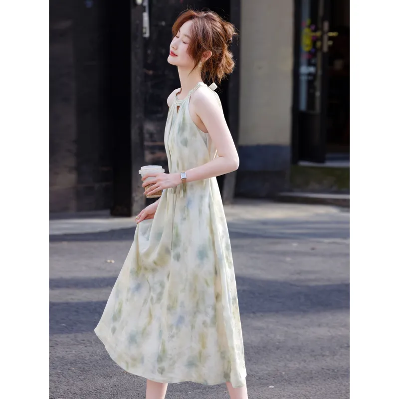 A Paradise For Awakening Sleeveless Dress Women's Green-6