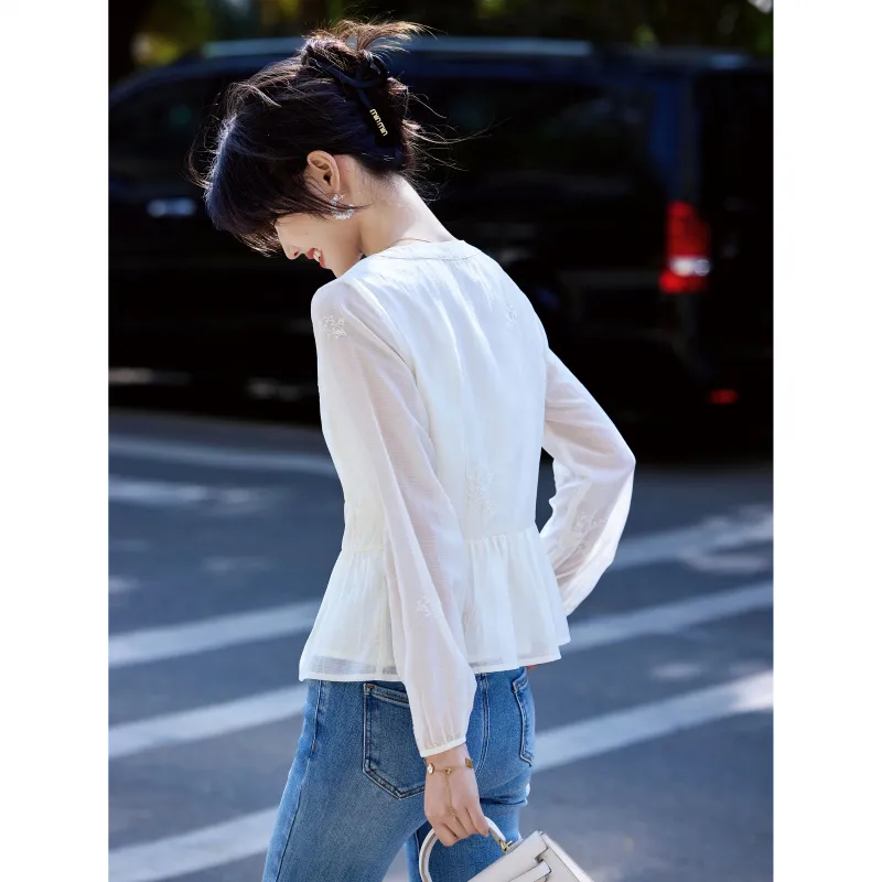 A Paradise For Awakening Shirt Women's Beige-2
