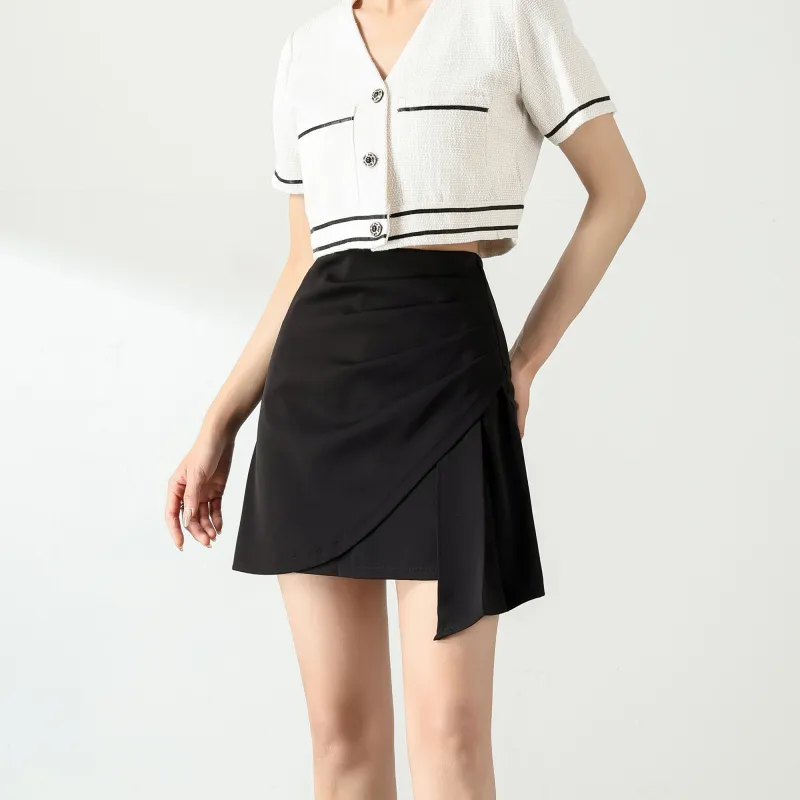 A Paradise For Awakening Casual Short Skirts Women's Black-2