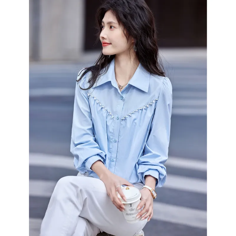 A Paradise For Awakening Shirt Women's Blue-3