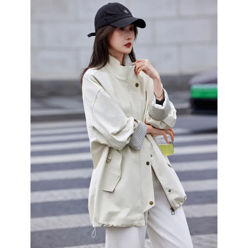 A Paradise For Awakening Trench Coat Women's-4