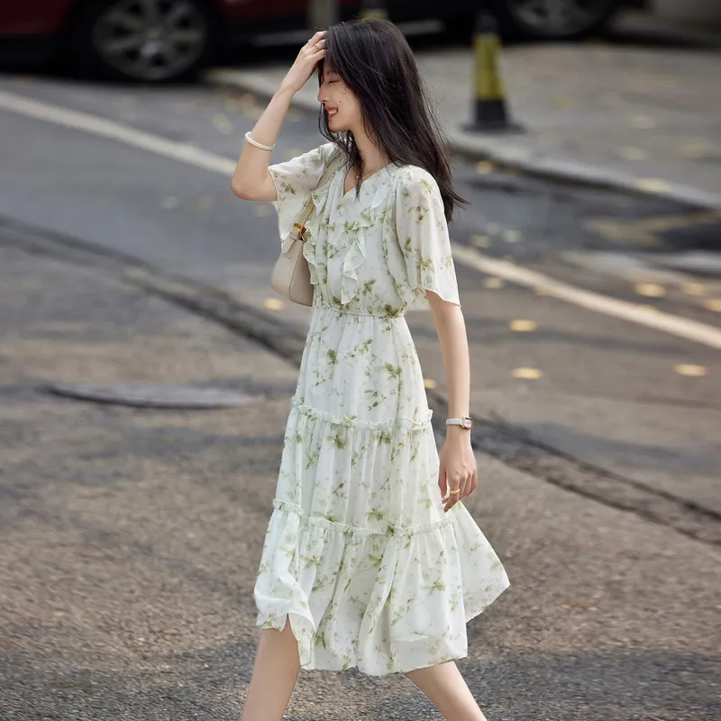 A Paradise For Awakening Short Sleeved Dress Women's-20
