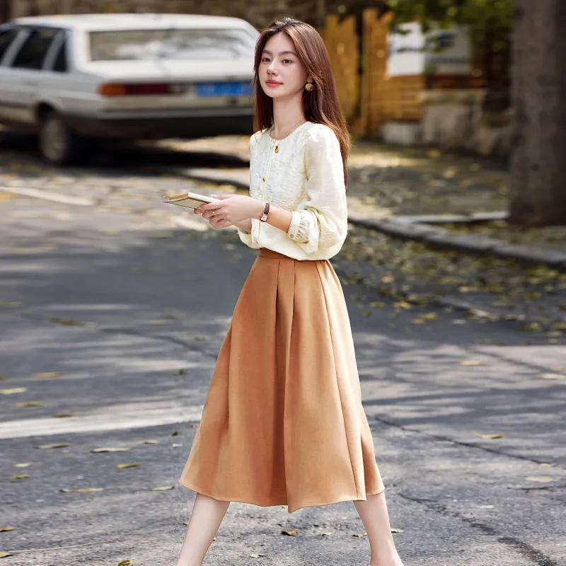 A Paradise For Awakening Skirt Set Women's Beige-9