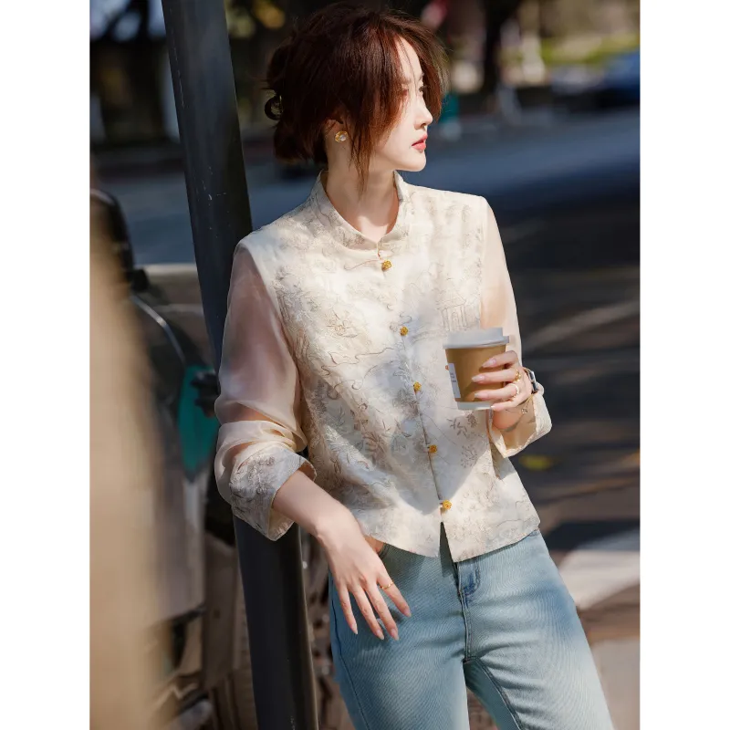 A Paradise For Awakening Cropped Coat Women's Apricot-6