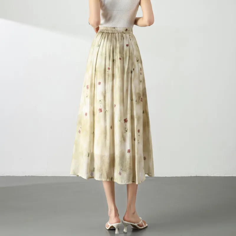 A Paradise For Awakening Casual Long Skirts Women's-3