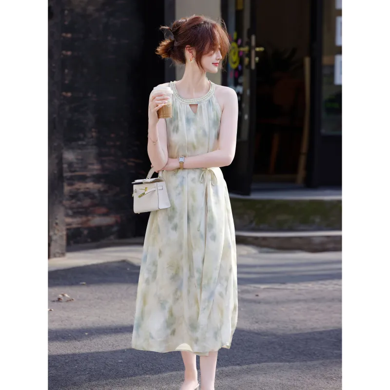 A Paradise For Awakening Sleeveless Dress Women's Green-3