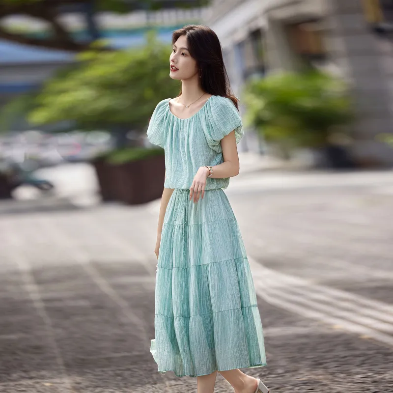 A Paradise For Awakening Skirt Set Women's Green-4