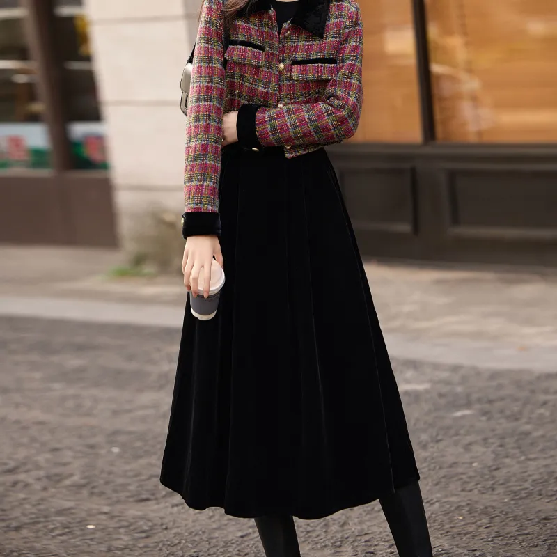A Paradise For Awakening Casual Long Skirt Women's Black-2