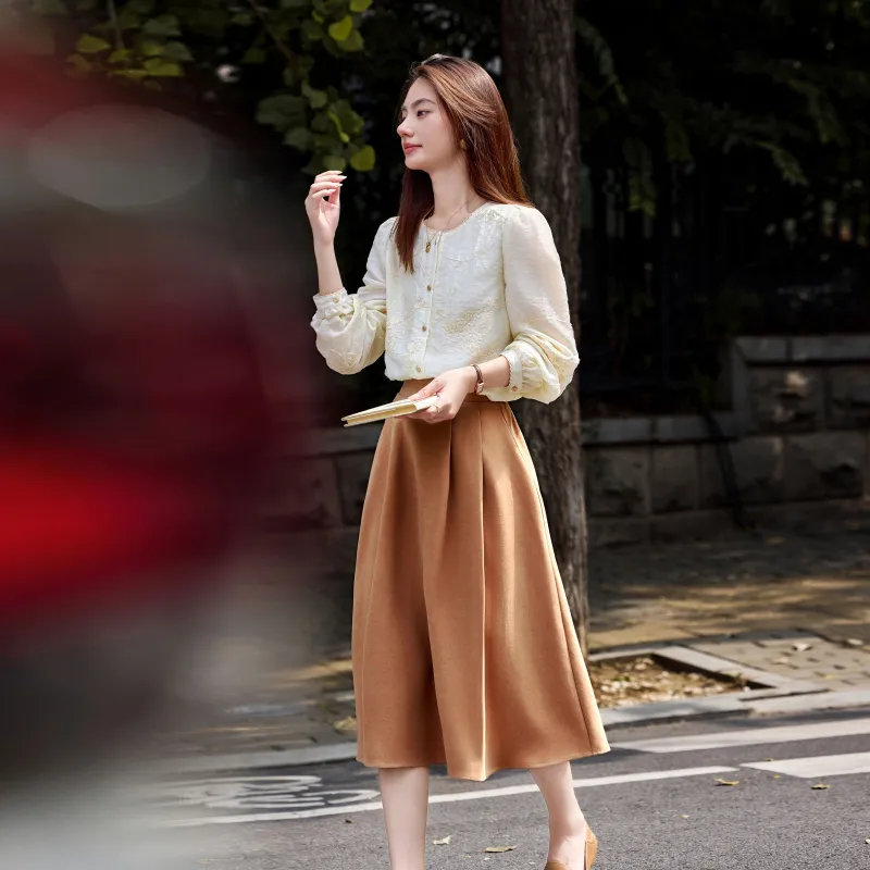A Paradise For Awakening Skirt Set Women's Beige-5