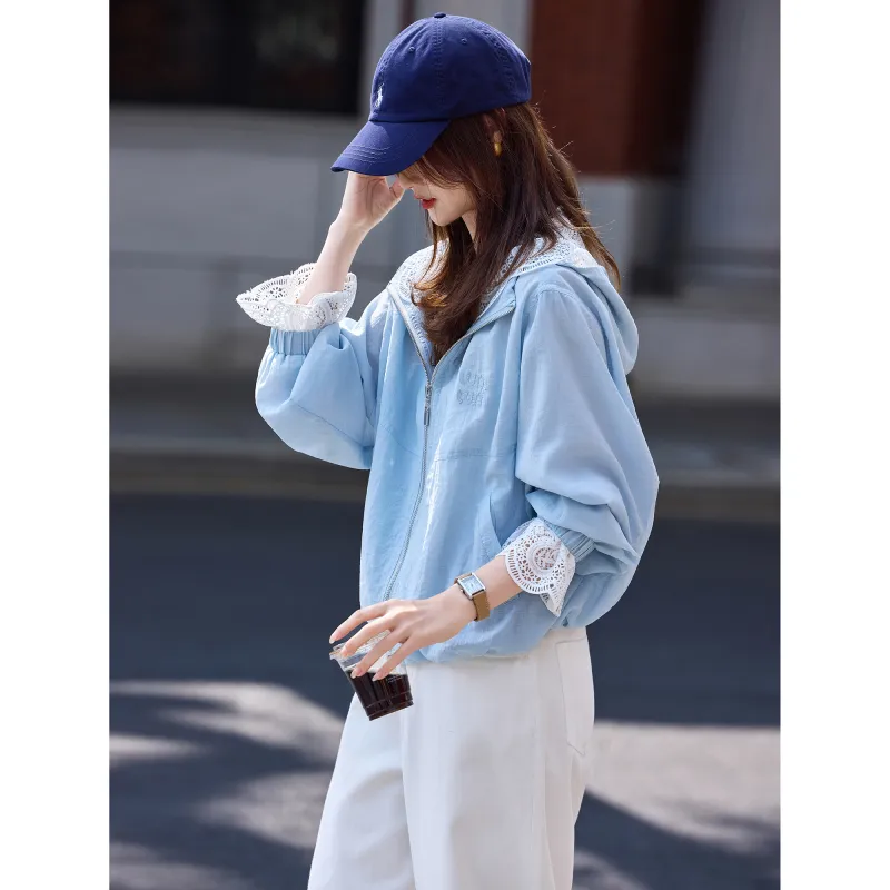 A Paradise For Awakening Jacket Women's Blue-4