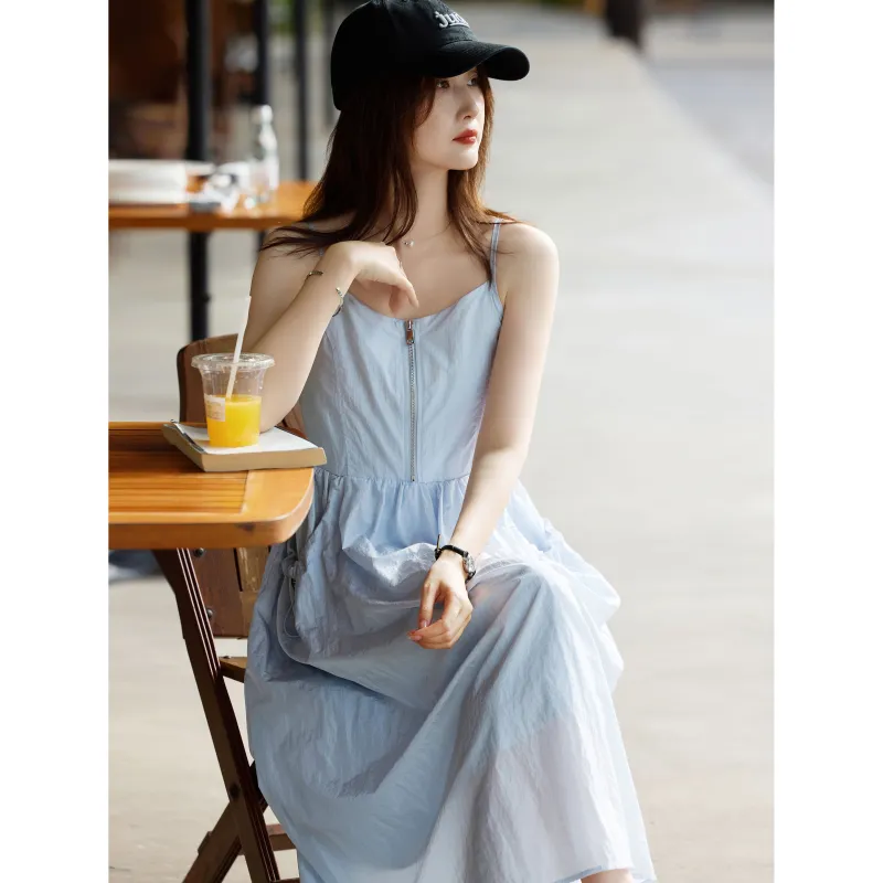 A Paradise For Awakening Slip Dress Women's Blue-2
