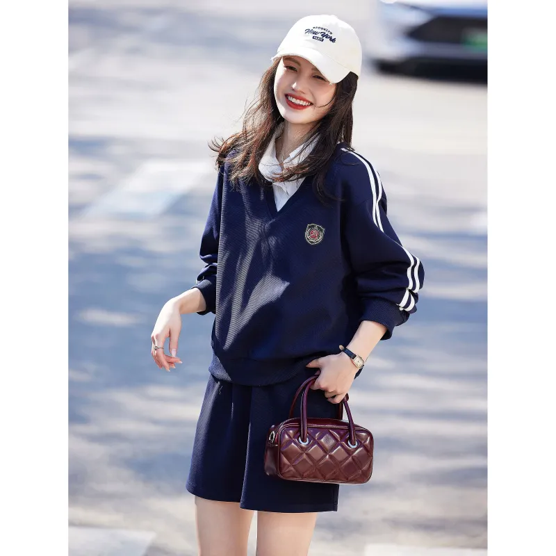 A Paradise For Awakening Skirt Set Women's Navy Blue-5