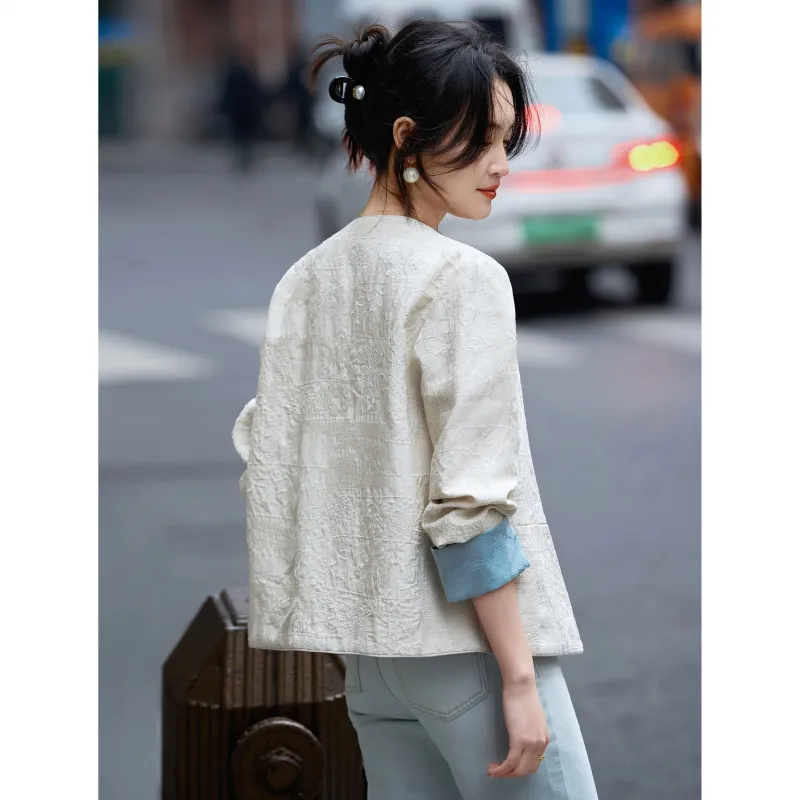 A Paradise For Awakening Cropped Coat Women's Beige-5