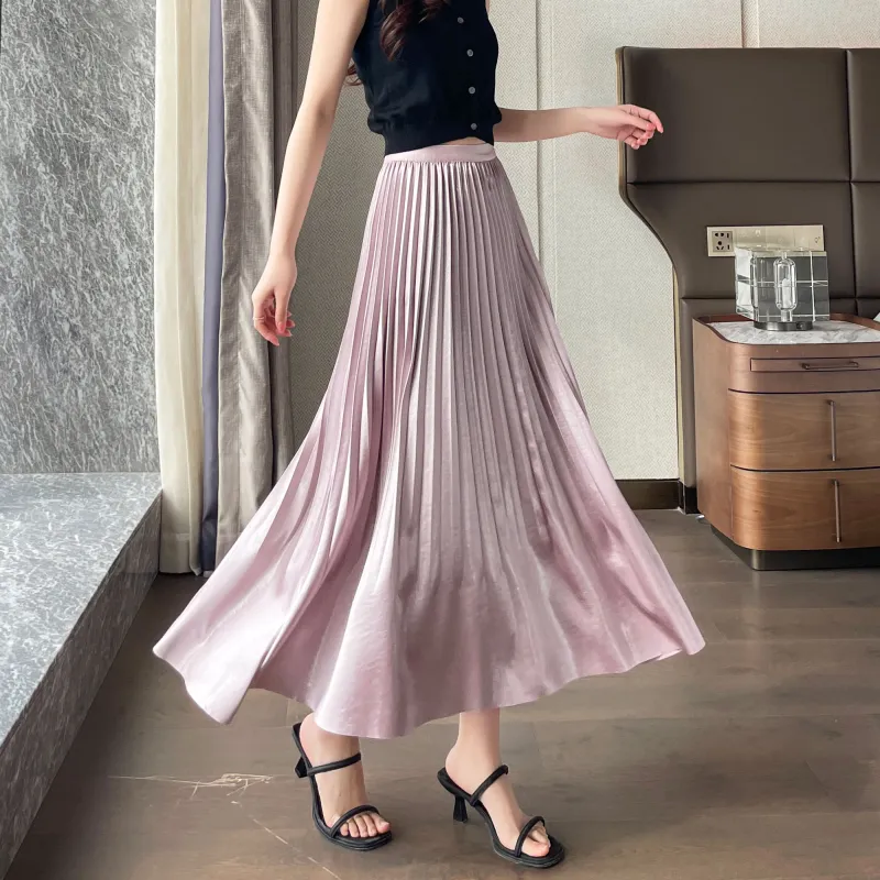 A Paradise For Awakening Casual Long Skirt Women's Purple-6