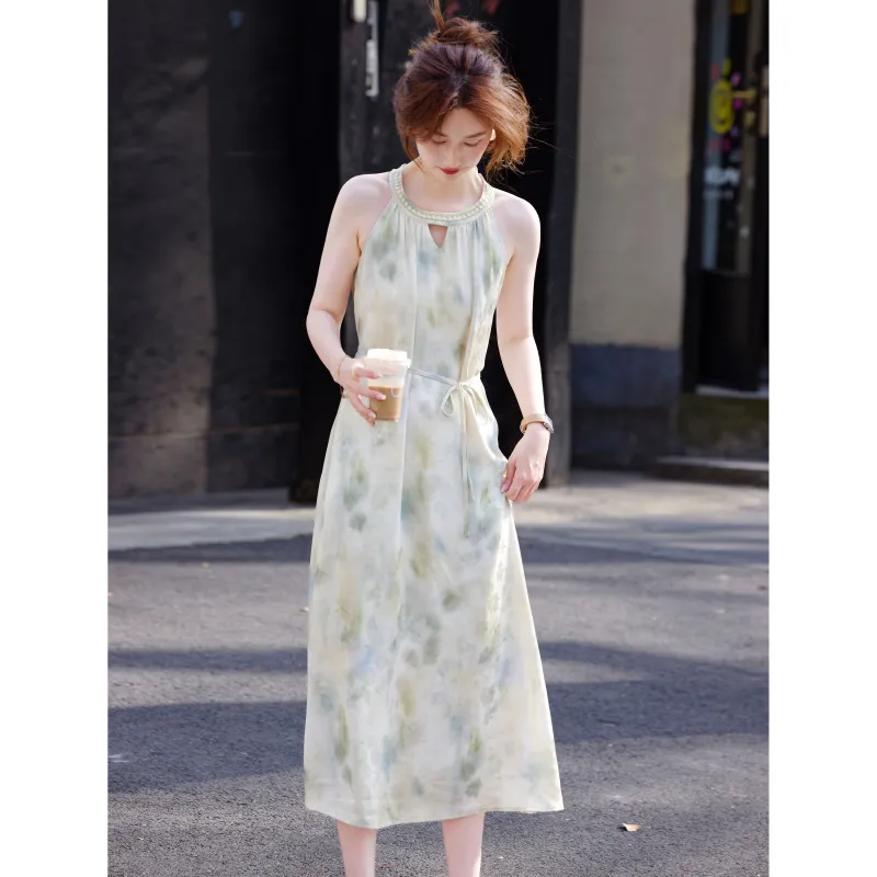 A Paradise For Awakening Sleeveless Dress Women's Green-5