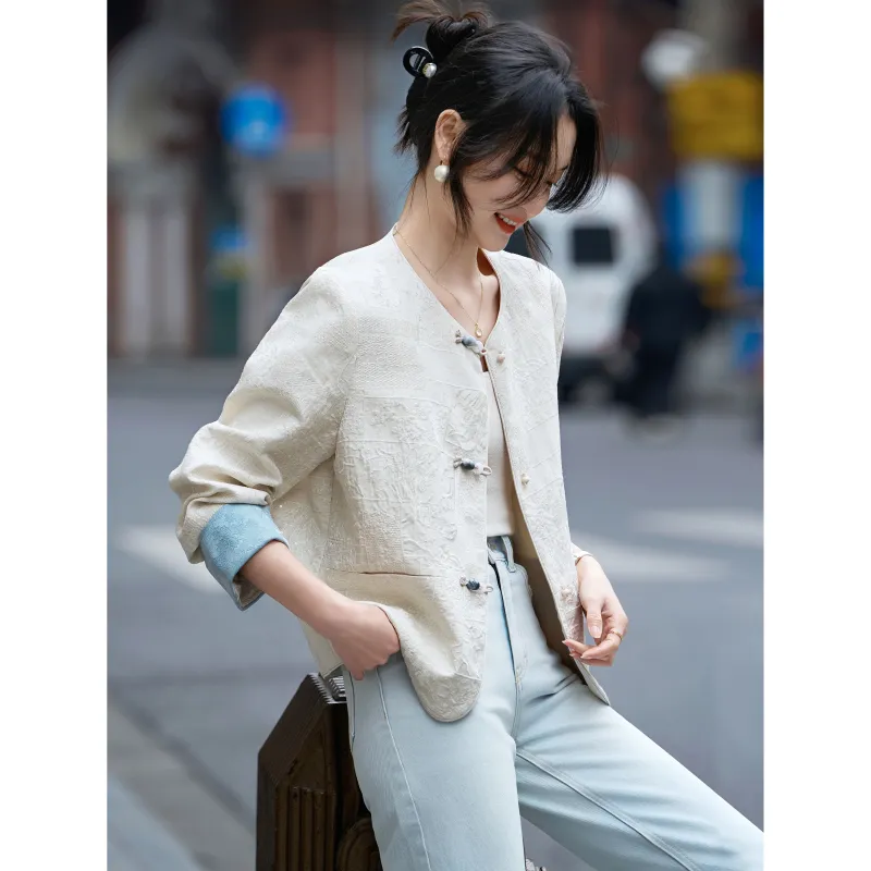 A Paradise For Awakening Cropped Coat Women's Beige-4