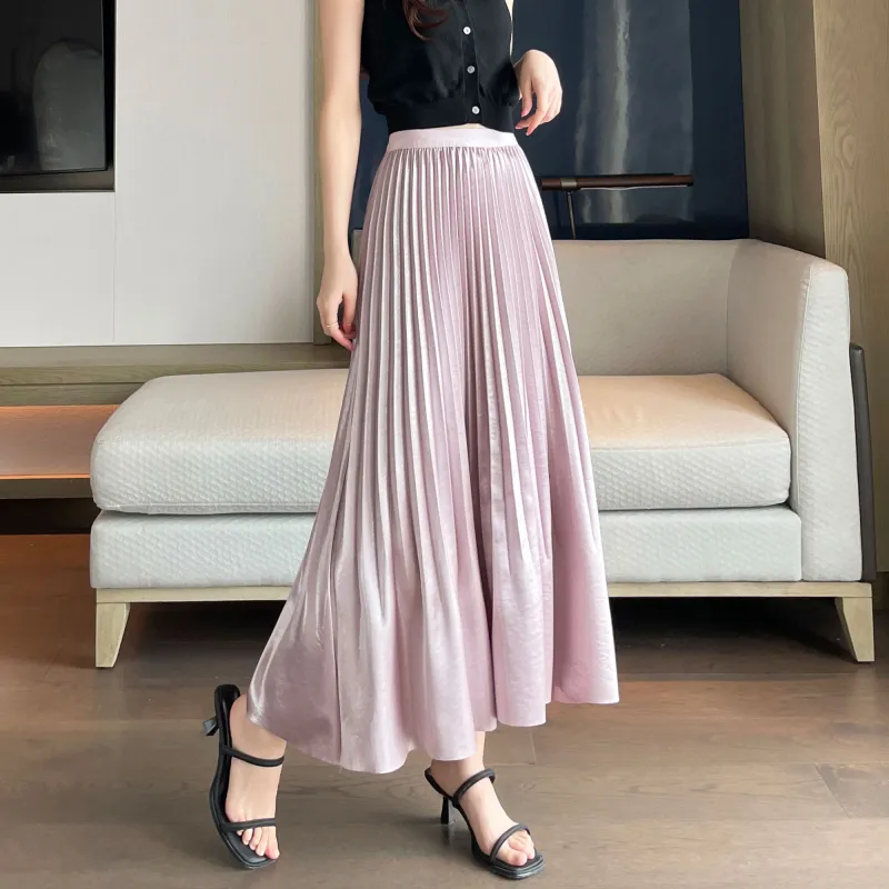 A Paradise For Awakening Casual Long Skirt Women's Purple-5
