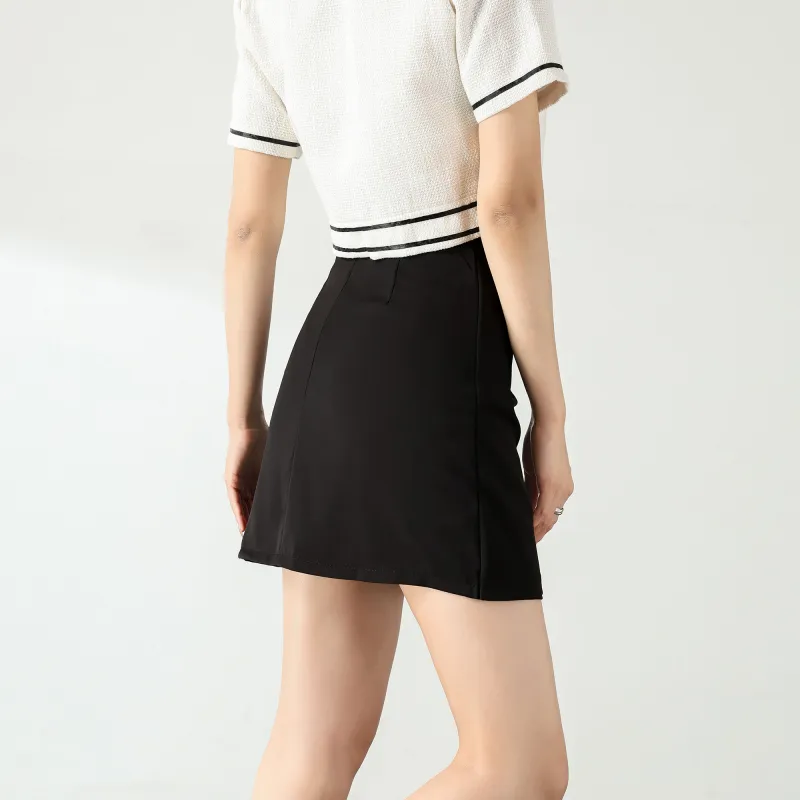 A Paradise For Awakening Casual Short Skirts Women's Black-6